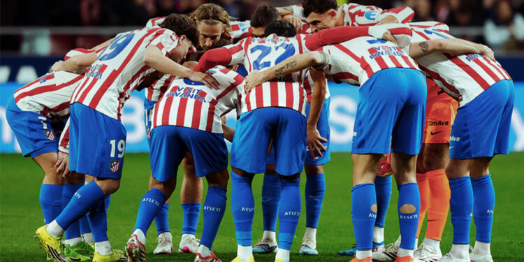 El Atlético de Madrid al inicio de un partido / Fuente: Atlético de Madrid