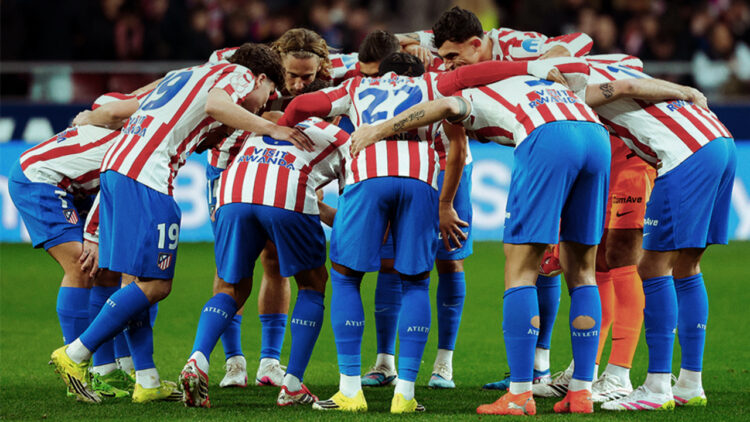 El Atlético de Madrid al inicio de un partido / Fuente: Atlético de Madrid