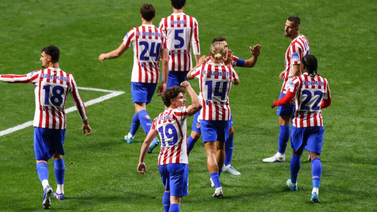 El Atlético de Madrid celebrando el gol de Julián Álvarez / Fuente: Atlético de Madrid