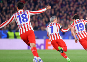 El Atlético de Madrid celebrando el gol de Julián Álvarez / Fuente: Atlético de Madrid