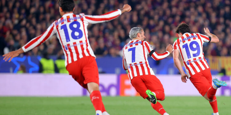 El Atlético de Madrid celebrando el gol de Julián Álvarez / Fuente: Atlético de Madrid