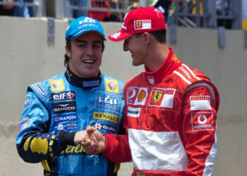 Fernando Alonso y Michael Schumacher en la Fórmula 1 2006 / Fuente: Fórmula 1