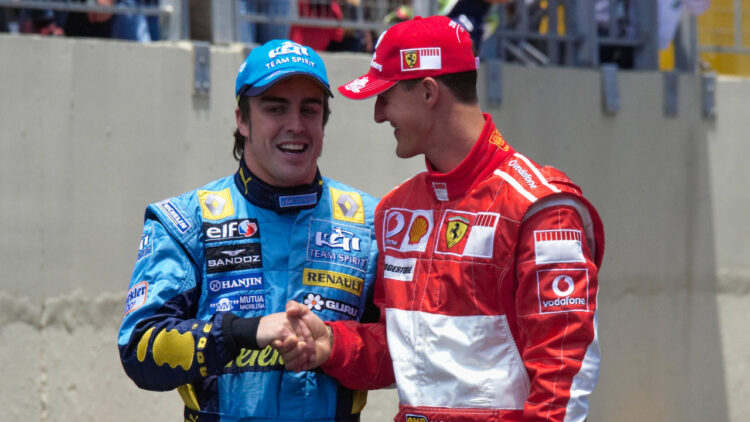 Fernando Alonso y Michael Schumacher en la Fórmula 1 2006 / Fuente: Fórmula 1