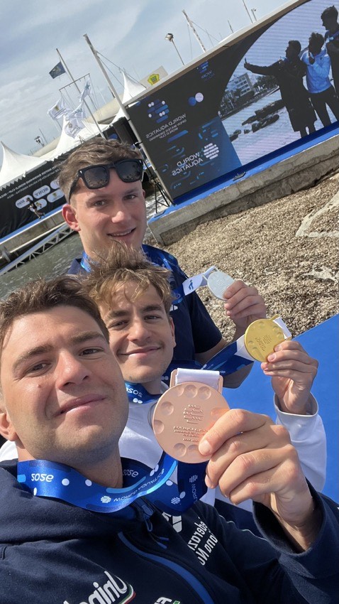 David Betlehem y los medallados de la 10km masculina