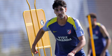 Johnny Cardoso entrenando con el Atlético de Madrid / Fuente: Atlético de Madrid