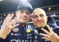 Lambiase y Max Verstappen celebrando el tetracampeoanto de Max / Fuente: Fórmula 1