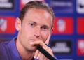 Marcos Llorente atendiendo al 'Media Day' de la Champions League / Fuente: Atlético de Madrid