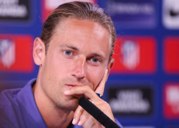 Marcos Llorente atendiendo al 'Media Day' de la Champions League / Fuente: Atlético de Madrid