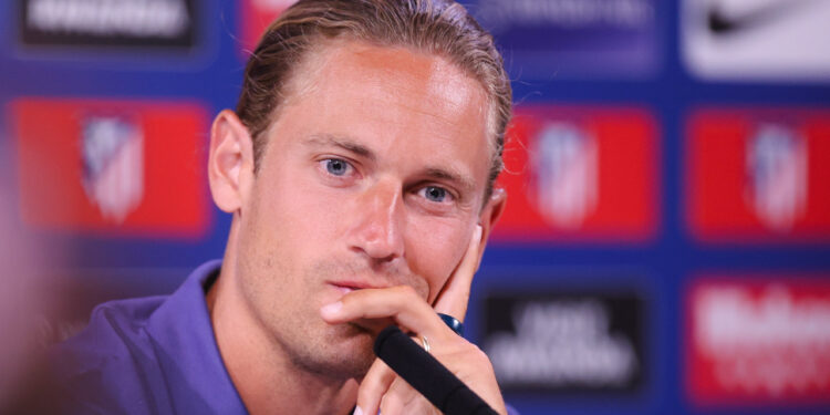 Marcos Llorente atendiendo al 'Media Day' de la Champions League / Fuente: Atlético de Madrid