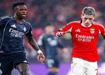 Duelo intenso entre Vinicius y Prestianni