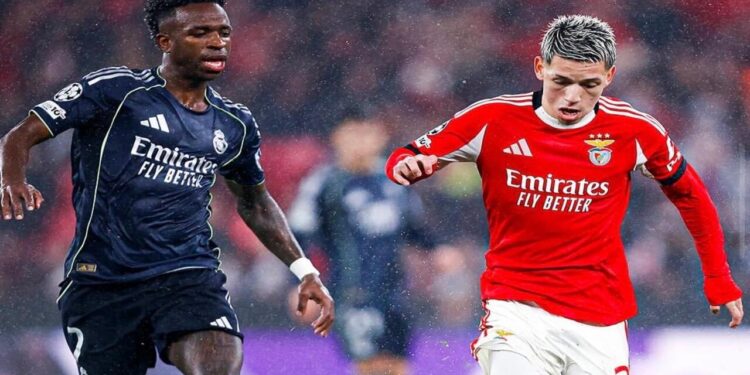 Duelo intenso entre Vinicius y Prestianni