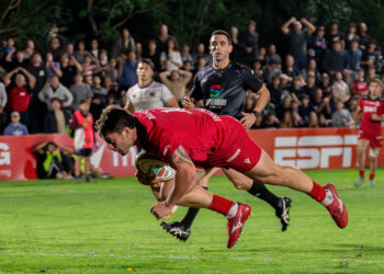 Dogos XV marca un try en el clásico ante Pampas por el Super Rugby Americas