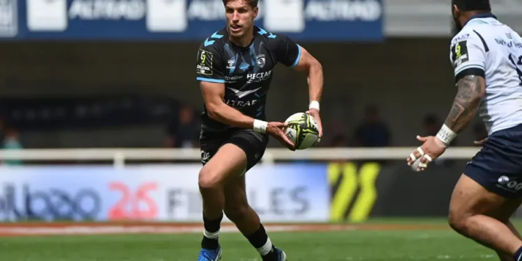 Domingo Miotti en acción con Montpellier en los cuartos de la Challenge Cup