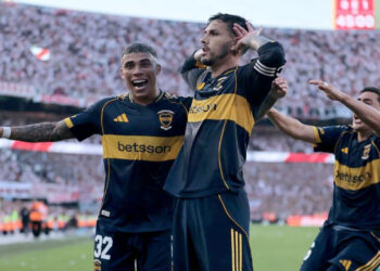 Victoria de Boca Juniors frente a River Plate
