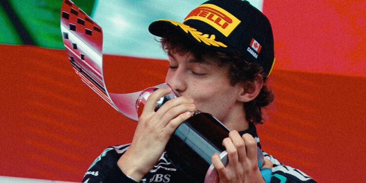 Kimi Antonelli en el podio del GP de Canadá 2026 / Fuente: Mercedes-AMG PETRONAS F1 Team