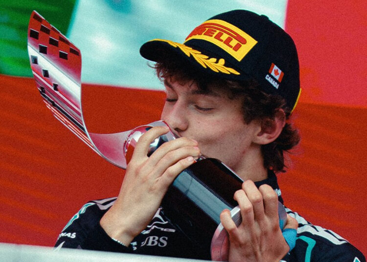 Kimi Antonelli en el podio del GP de Canadá 2026 / Fuente: Mercedes-AMG PETRONAS F1 Team