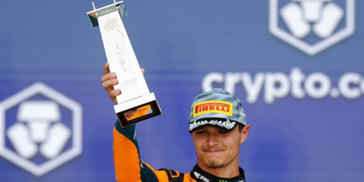 Lando Norris con McLaren en el GP de Miami 2026 / Fuente: McLaren Mastercard Formula 1 Team