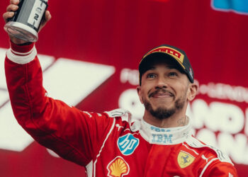 Lewis Hamilton en el podio del GP de Canadá 2026 / Fuente: Scuderia Ferrari HP