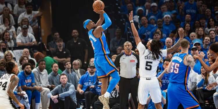 SGA juego 2 contra Spurs 2026