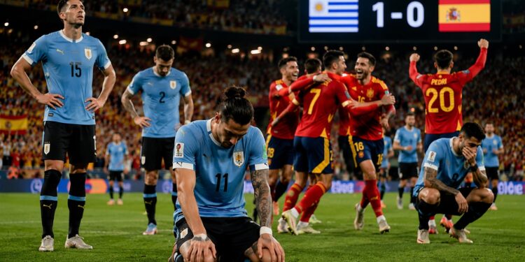Adiós al sueño charrúa: España castiga a Uruguay