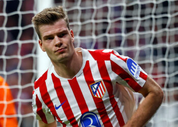 Alexander Sørloth celebrando un gol con el Atlético de Madrid / Fuente: Atlético de Madrid