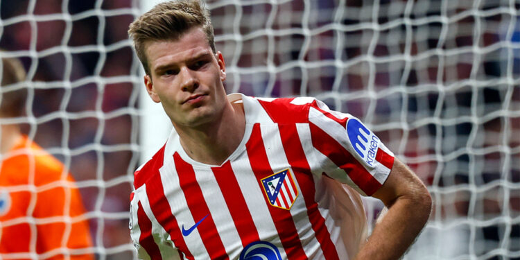 Alexander Sørloth celebrando un gol con el Atlético de Madrid / Fuente: Atlético de Madrid