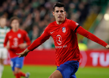 Álvaro Morata jugando con el Atlético de Madrid en 2023 / Fuente: Atlético de Madrid