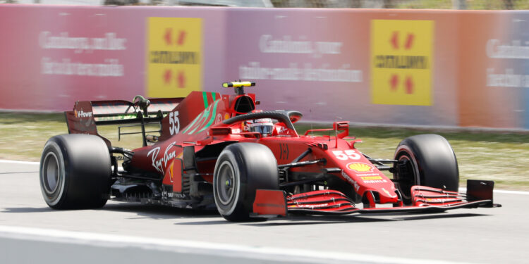 Carlos Sainz en el GP de Barcelona de 2021 con Ferrari / Fuente: Circuit de Barcelona-Catalunya