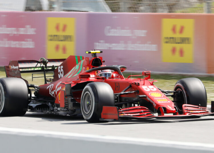 Carlos Sainz en el GP de Barcelona de 2021 con Ferrari / Fuente: Circuit de Barcelona-Catalunya
