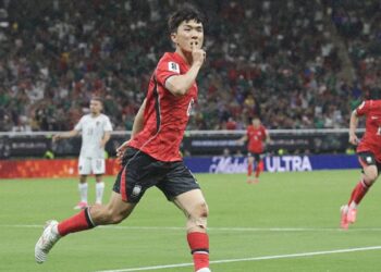 Hyeong-Gyu Oh celebra su gol en el mundial 2026. | Foto: Federación de Corea del Sur de fútbol