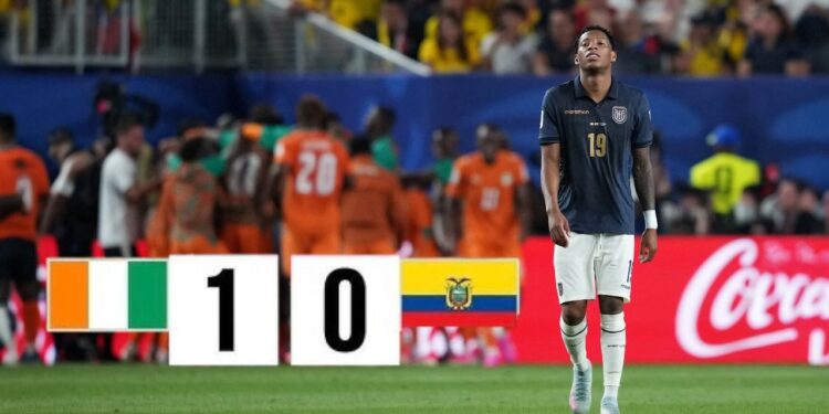 Derrota de Ecuador ante Costa de Marfil