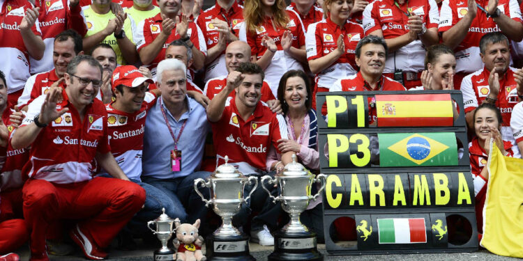Fernando Alonso ganando el GP de Barcelona en 2013 / Fuente: Scuderia Ferrari HP