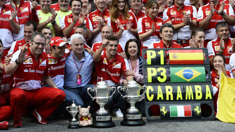 Fernando Alonso ganando el GP de Barcelona en 2013 / Fuente: Scuderia Ferrari HP