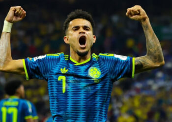 Luis Díaz ha firmado un gran partido con Colombia en el Mundial. Foto: fcfseleccioncol
