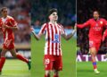 Los 3 jugadores que podrían llegar al Real Madrid. | Fotos: PSG, Atlético de Madrid y Bayern