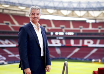 Miguel Ángel Gil en el estadio Metropolitano / Fuente: Atlético de Madrid