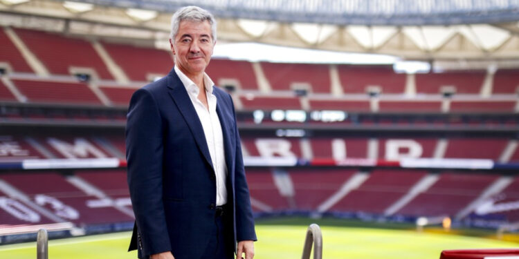 Miguel Ángel Gil en el estadio Metropolitano / Fuente: Atlético de Madrid