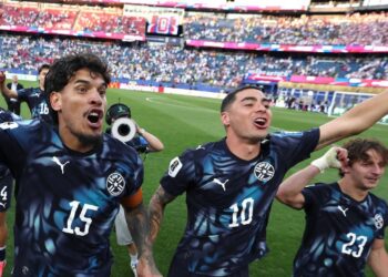 Paraguay celebra su victoria ante Alemania. | Foto: Paraguay