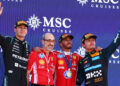 Podio final del GP de Barcelona-Catalunya 2026 / Fuente: Fórmula 1