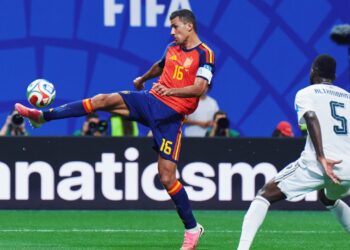 Rodri during Spain's match against Saudi Arabia. | Photo: SeFutbol