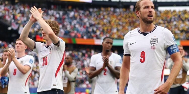 England players after their draw against Ghana. | Photo: England