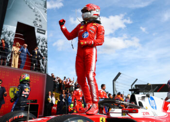 Charles Leclerc ganando el GP de Gran Bretaña de F1 2026 / Fuente: Fórmula 1