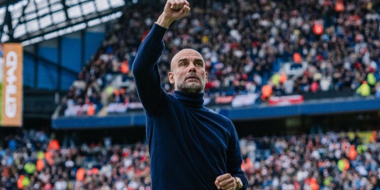 Guardiola en el Etihad. | Foto: Manchester City