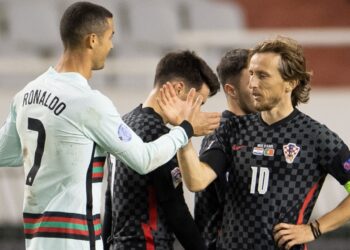 Los dos capitanes de Croacia y Portugal. | Foto: Croacia