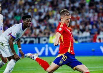 Olmo durante el España Francia de la Eurocopa de 2024. | Foto: SEFutbol