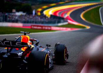 Red Bull corriendo en el circuito de Spa en 2022 / Fuente: Oracle Red Bull Racing