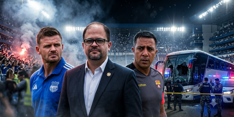 Un clásico al borde de suspenderse Barcelona y Emelec igualaron sin goles