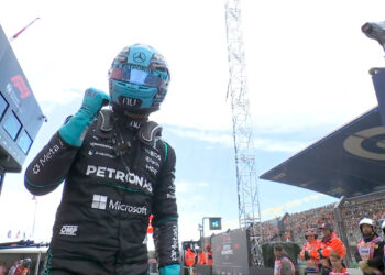 George Russell celebrando su victoria en el Sprint de Zandvoort / Fuente: Fórmula 1