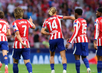 El Atlético de Madrid celebrando un gol en el Metropolitano / Fuente: Atlético de Madrid