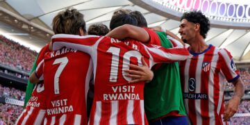 El Atlético de Madrid celebrando un gol frente al Real Madrid / Fuente: Atlético de Madrid